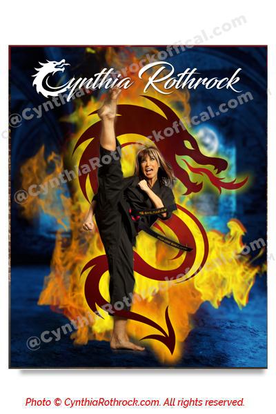 Cynthia Rothrock Autographed Red Dragon Fire photo 